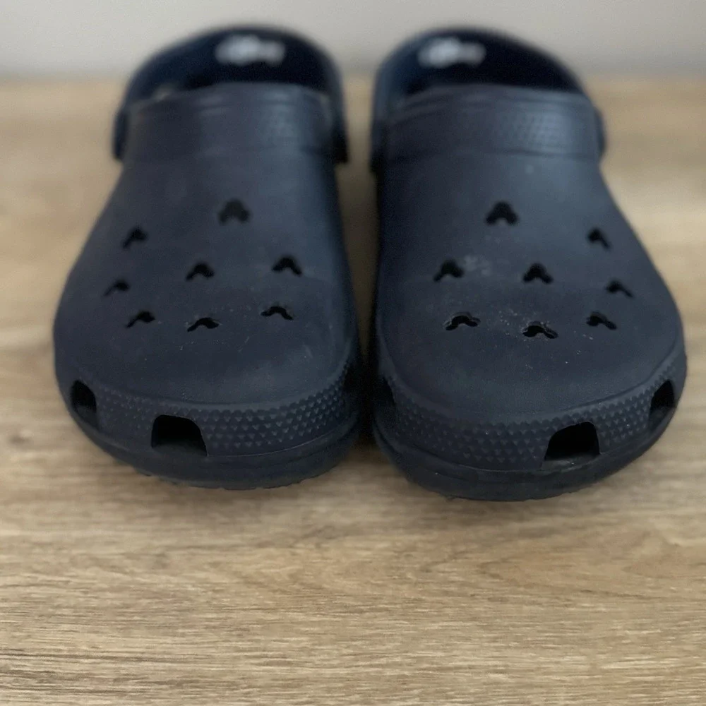 Disney Crocs Mickey Mouse Ears Navy Blue Clogs Comfort Travel 9 Womens‎ 7 Mens